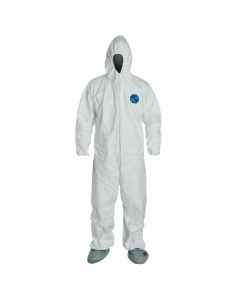 DuPont Tyvek 400 TY122S Coveralls, Hood with Attached Boots - 2XL