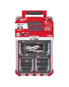 Milwaukee SHOCKWAVE Impact Duty™ Socket 1/2” Dr 16PC MM PACKOUT Set