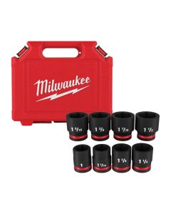 Milwaukee 8 Piece SHOCKWAVE Impact Duty 3/4" Dr SAE Standard 6 Point Socket Set