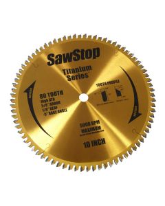 SawStop 10" 80 Tooth Titanium Series Blade