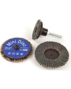 3" Zirconia Type 27 Type R Curved Edge Mini Flap Disc Grit 60