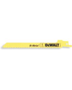 DeWalt 6" 6TPI Scroll Cutting Bi-Metal Reciprocating Saw Blade (5-Pack)