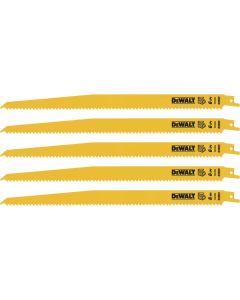 DeWalt 12" 6TPI Taper Back Bi-Metal Reciprocating Blade (5 Pack)