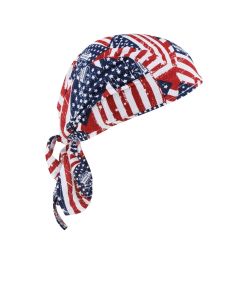 Ergodyne Chill-Its 6615 High-Performance Bandana Do Rag - Terry Cloth Sweatband - Stars & Stripes