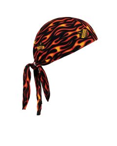 Ergodyne Chill-Its 6615 High-Performance Bandana Do Rag - Terry Cloth Sweatband - Flames
