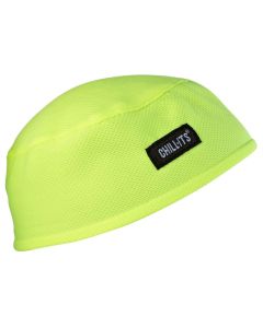 Ergodyne Chill-Its 6630 High-Performance Skull Cap - Terry Cloth Sweatband - Lime
