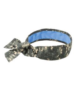 Ergodyne Chill-Its 6700CT Evaporative Cooling Bandana Headband - PVA, Tie Closure - Camo