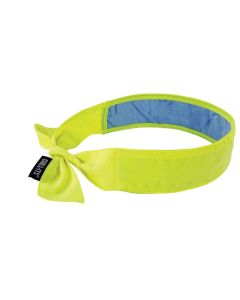 Ergodyne Chill-Its 6700CT Evaporative Cooling Bandana Headband - PVA, Tie Closure - Lime