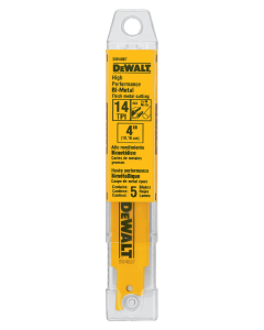 DeWalt 4" 14TPI Straight Back Bi-Metal Reciprocating Blade (25 Pack)