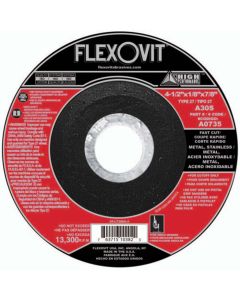 Flexovit 4-1/2"x1/8"x7/8" A30S Metal Cutoff Wheel