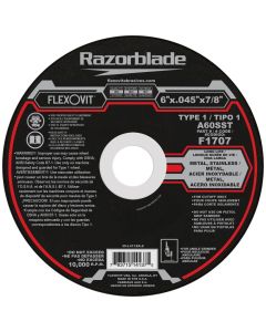 Flexovit 6"x.045"x7/8" Razorblade Type 1 Cutoff Wheel