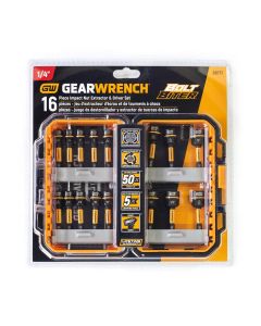 Gearwrench 16pc Bolt Biter Nut Extractor & Driver Set