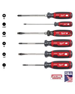 Milwaukee Cushion Grip Screwdriver Set (6pc)