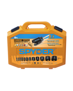Spyder 18 Piece Tungsten Carbide Tipped (TCT) Kit, Wood/Masonry Hole Saw Set 