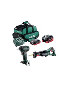 Metabo 18V Lithium Ion Cordless Reciprocating Saw & Impact Driver Combo Kit