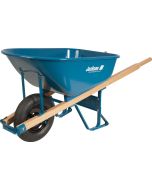 Ames Jackson Steel Contractor Wheelbarrow with Flat Free Tire